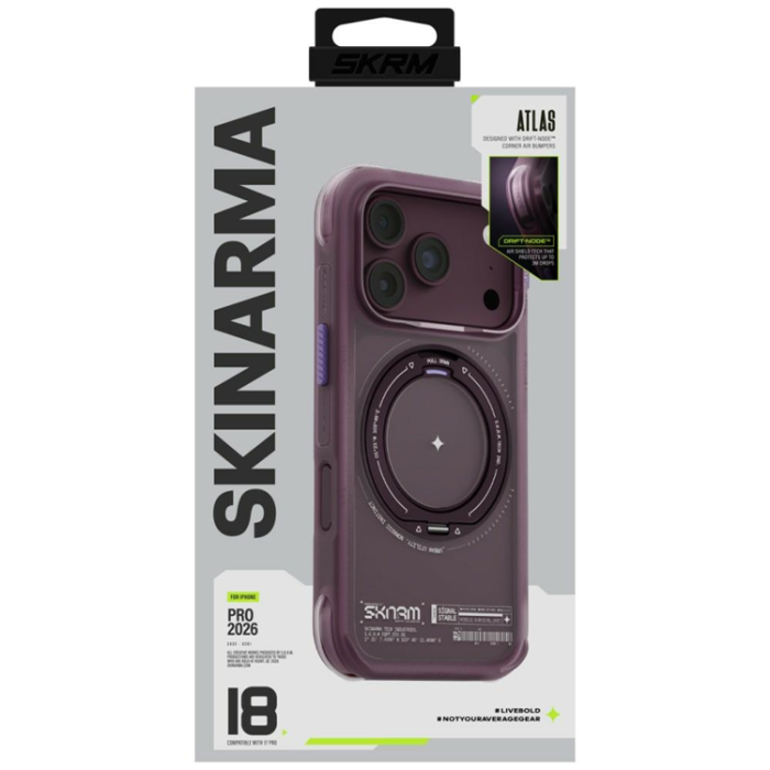 Skinarma - Skinarma Mobilskal För iPhone 18 Pro Max/17 Pro Max Magsafe Atlas - Burgundy