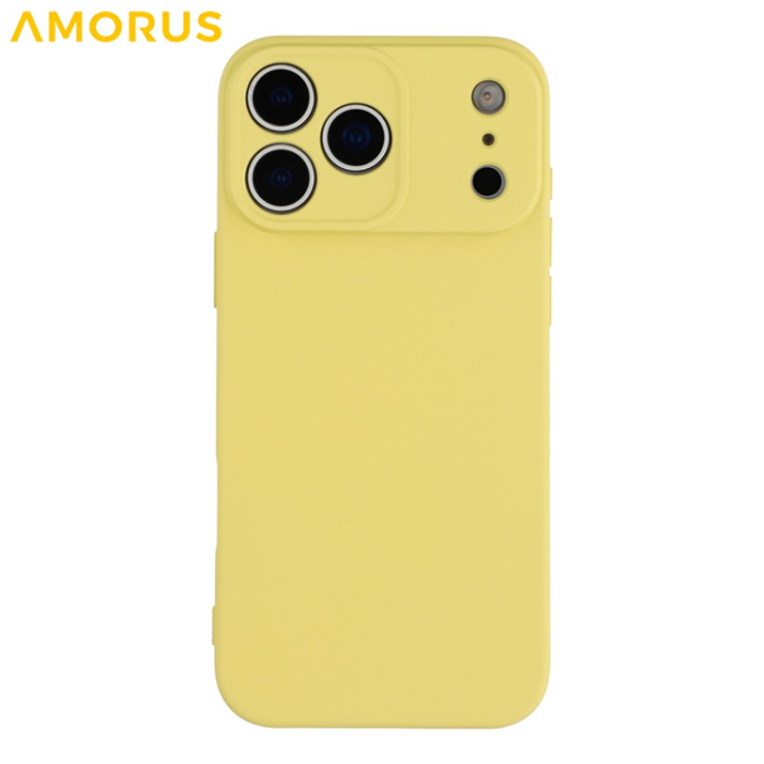 Amorus - AMORUS iPhone 17 Pro Max Mobilskal Precise Cutouts - Gul