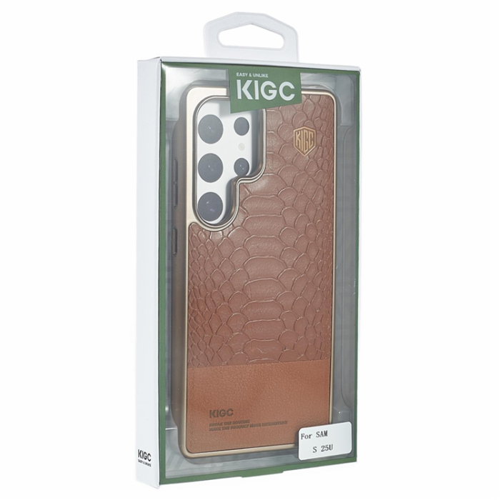 KIGC - KIGC Galaxy S25 Ultra Mobilskal MagSafe Crocodile Hybrid