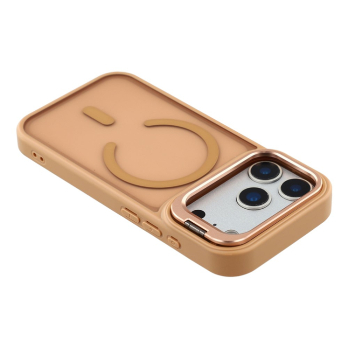 A-One Brand - iPhone 17 Pro Mobilskal MagSafe Lins Kickstand - Ökenguld