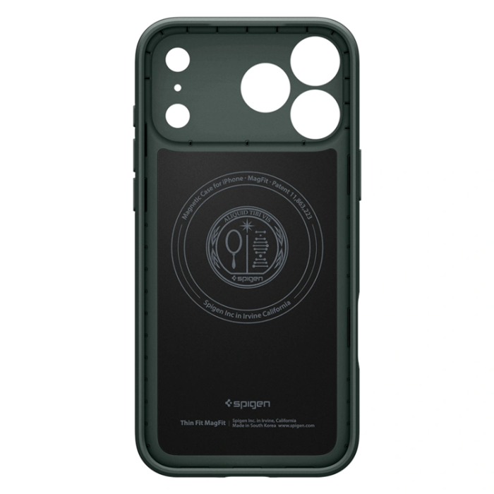 Spigen - Spigen iPhone 17 Pro Mobilskal Magsafe Thin Fit - Abyss Grön