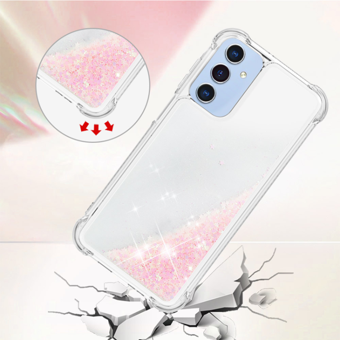 A-One Brand - Galaxy A17/A26 Mobilskal Glitter Quicksand TPU - Rosa