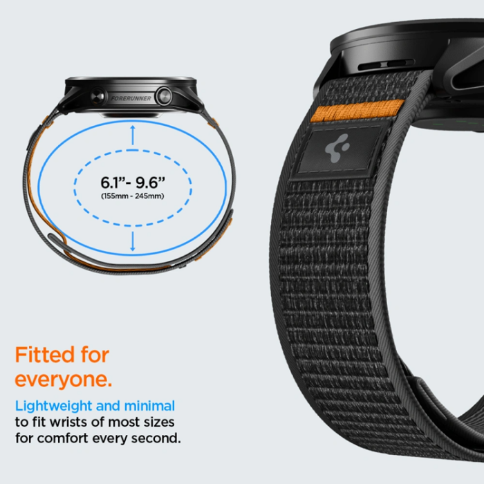 Spigen - Spigen Armband För Garmin Quick Release 22mm Active Athlex Air - Svart/Orange