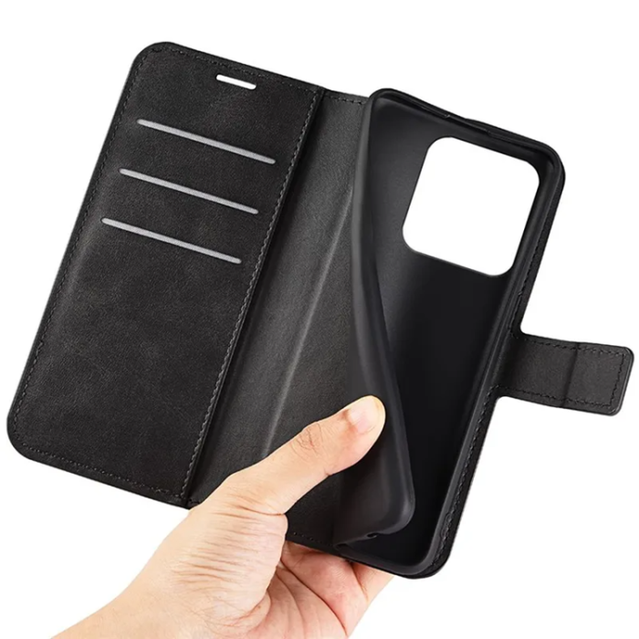 A-One Brand - Xiaomi 13 Pro Plånboksfodral Calf Texture Flip - Svart