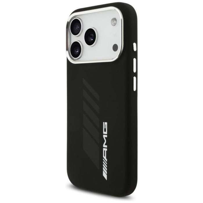 Mercedes - AMG iPhone 17 Pro Mobilskal MagSafe Silikon Oversize Rhombs - Svart