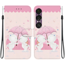 A-One Brand - Sony Xperia 1 VII Plånboksfodral med Lanyard Printing - Rosa