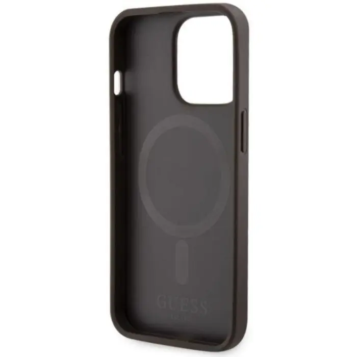 Guess - Guess iPhone 13 Pro/13 Mobilskal MagSafe Printed Stripes - Brun