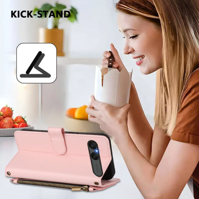 A-One Brand - Sony Xperia 10 VII Plånboksfodral Butterfly Floral - Rosa