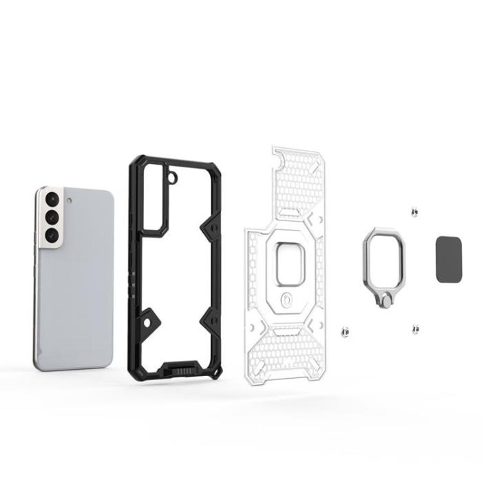 OEM - Ring Kickstand Skal Galaxy S22 5G - Vit