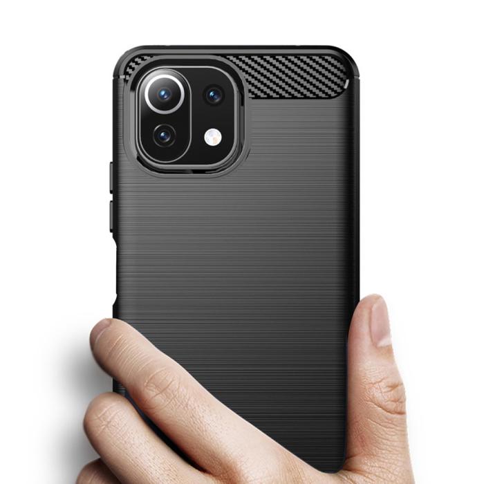 Forcell - CARBON Skal Xiaomi Mi 11i /Poco F3/Pro/Redmi K40/Pro - Svart