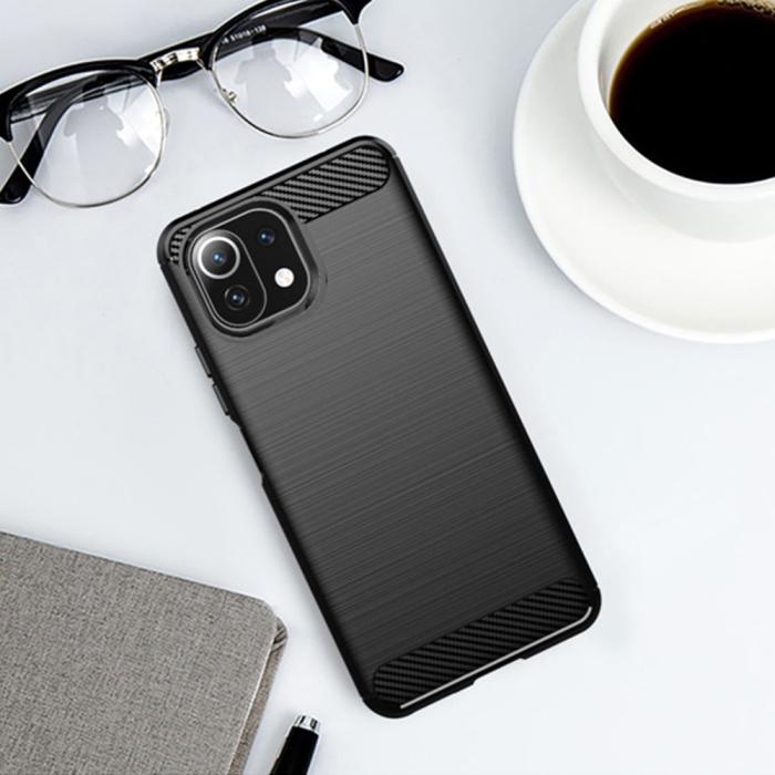 Forcell - CARBON Skal Xiaomi Mi 11i /Poco F3/Pro/Redmi K40/Pro - Svart