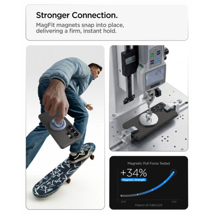 Spigen - Spigen Mobilskal För Galaxy S26 Plus Magsafe Liquid Air - Marble Grå