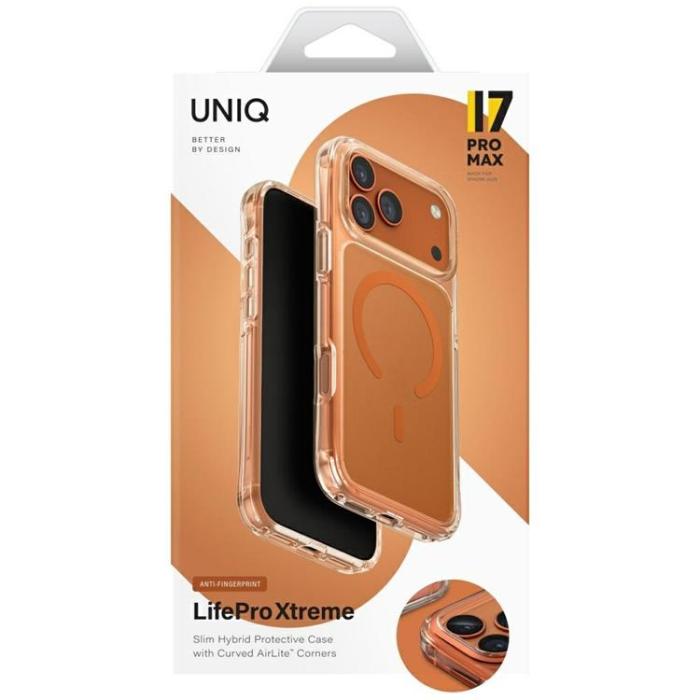 UNIQ - UNIQ iPhone 17 Pro Max Mobilskal MagSafe Lifepro Xtreme - Orange