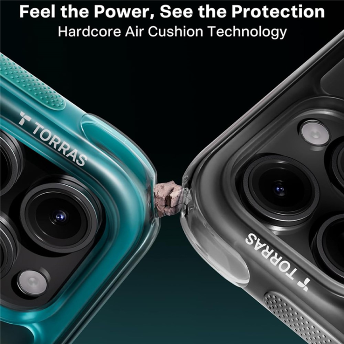 Torras - TORRAS iPhone 16 Pro Mobilskal MagSafe Ostand Q3 Air - Svart
