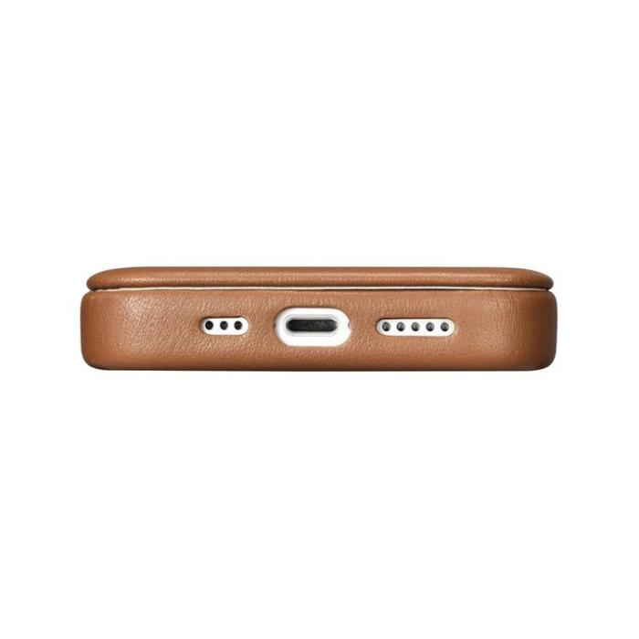 ICARER - iCarer iPhone 14 Plus Plånboksfodral Magsafe CE Läder - Brun