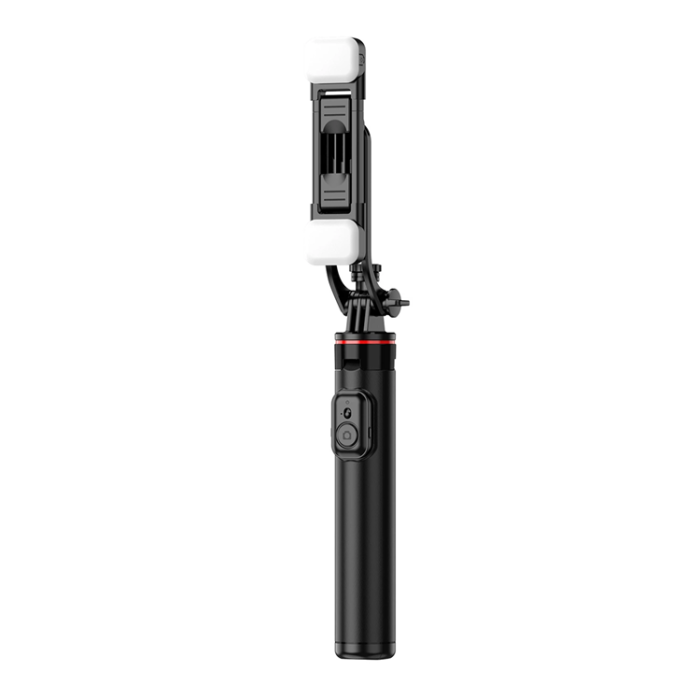 OEM - Selfiestick Teleskopstativ 1.3m Auminiumlegering Med Dubbel Lampa