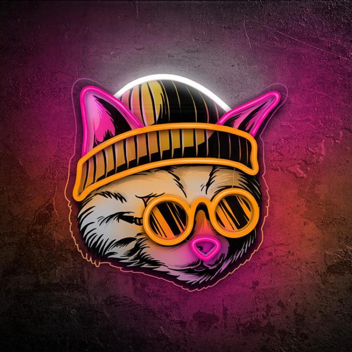 Forever Light - Forever Light Neon ART LED CAT DREAMER FLA04 - Flerfärgad