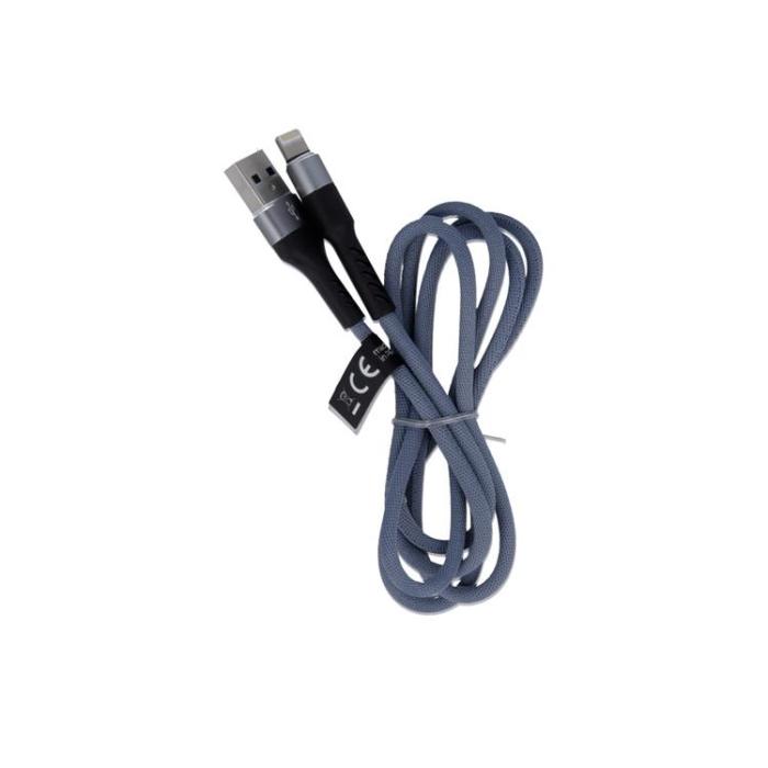 Maxlife - Maxlife USB - Lightning Kabel 1 m 2A - Grå Nylon