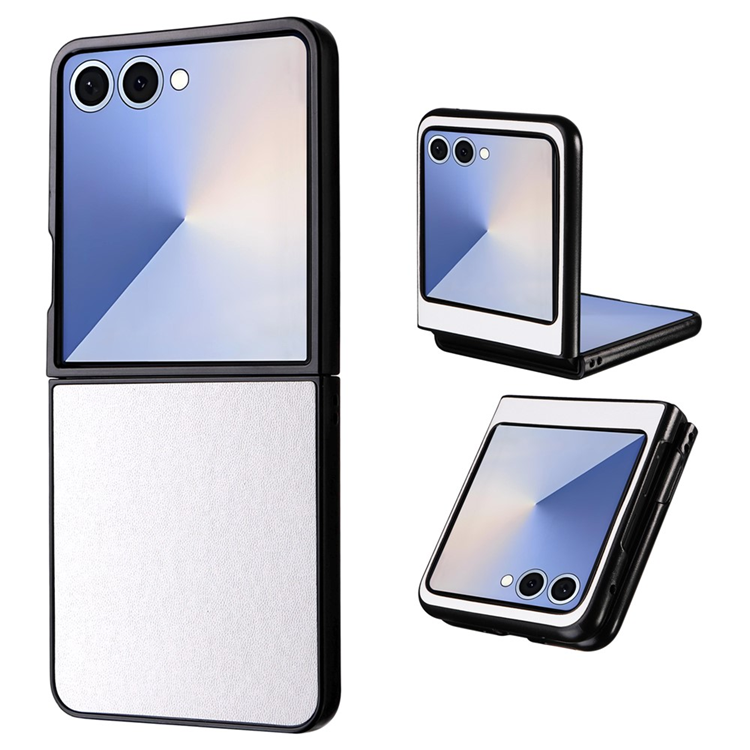 Galaxy Z Flip7 Mobilskal PU Läder Protective - Vit | 2353 | AlltMobil