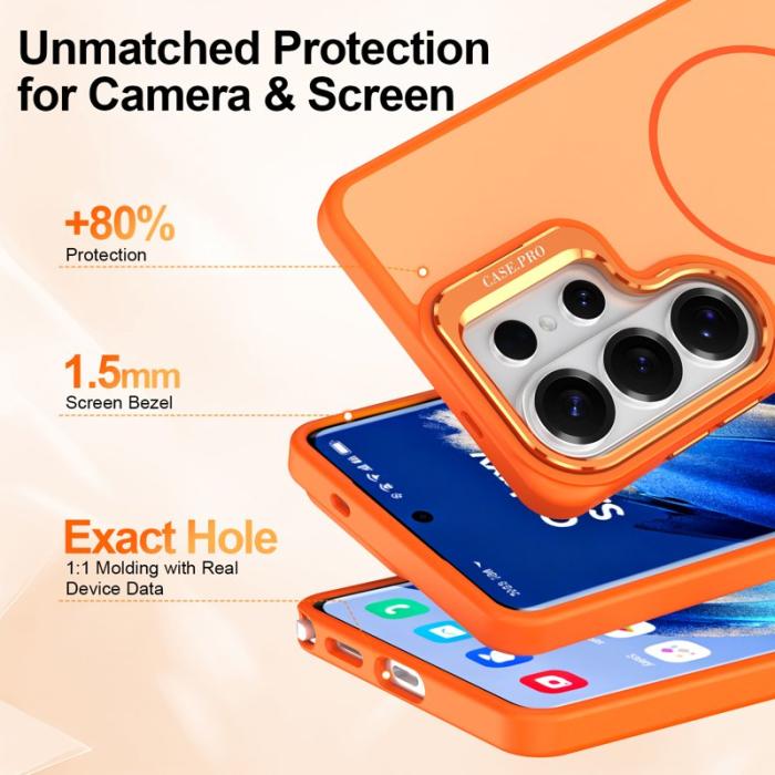 OEM - Mobilskal till Samsung Galaxy S26 Ultra Plast Med Ställning - Orange