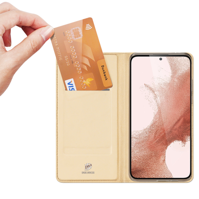 Dux Ducis - Dux Ducis Galaxy S23 Plus Plånboksfodral Skin Series - Guld