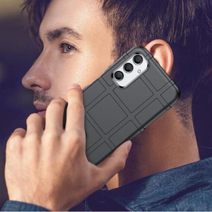 OEM - Galaxy A24 4G Mobilskal Rugged Square Grid - Svart