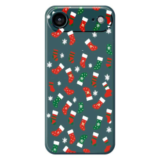 A-One Brand - iPhone Air Mobilskal Röd och Grön Socks Pattern TPU - Grön