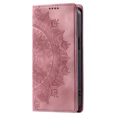 OEM - Samsung Galaxy A57 Pl&aring;nboksfodral Konstl&auml;der M&ouml;nster - Ros&eacute;guld