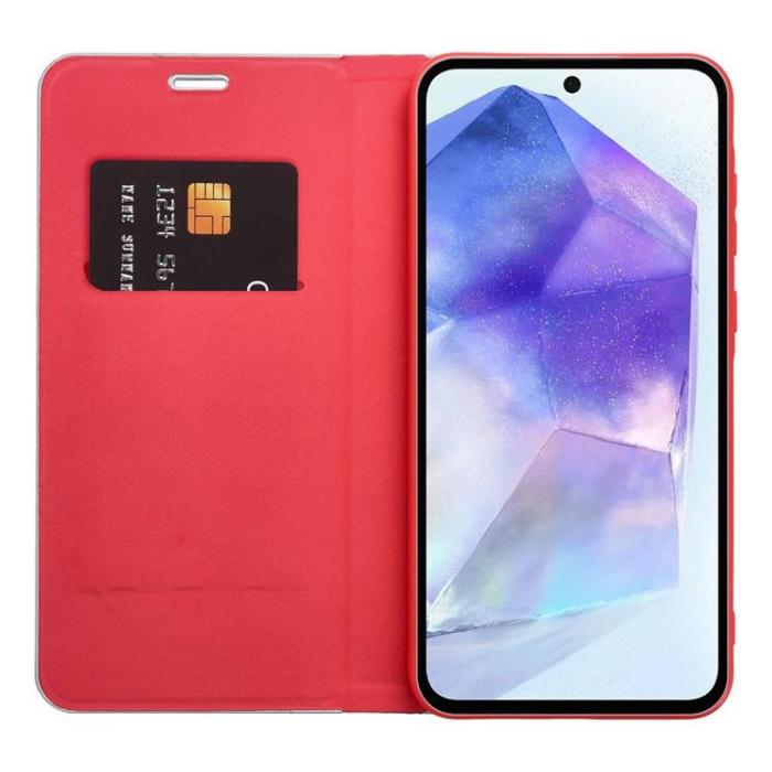 OEM - Xiaomi Redmi Note 13 Pro 4G Plånboksfodral Luna Carbon - Röd