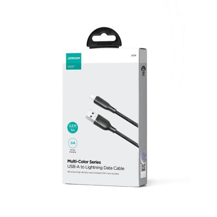 Joyroom - Joyroom USB-A till Lightning kabel 1m 3A - Svart