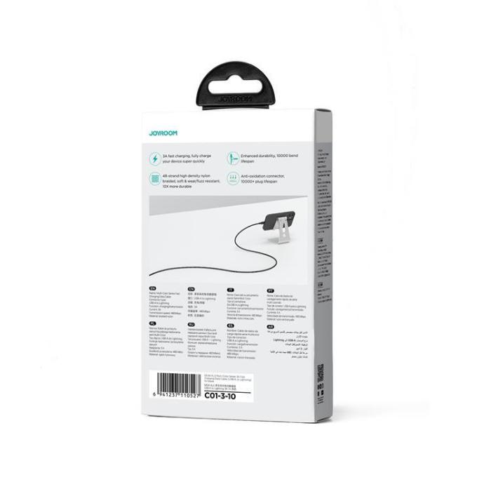 Joyroom - Joyroom USB-A till Lightning kabel 1m 3A - Svart