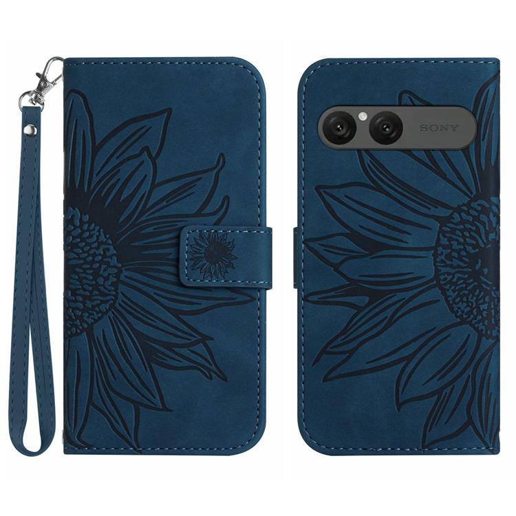 Sony Xperia 10 VII Plånboksfodral Med Handledsrem - Mörkblå | 2353 | AlltMobil