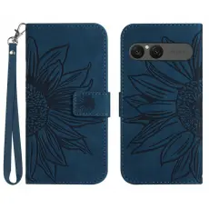 A-One Brand - Sony Xperia 10 VII Plånboksfodral Med Handledsrem - Mörkblå