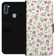 Gustaf - Pl&aring;nboksfodral till Samsung Galaxy A11 med Blommigt