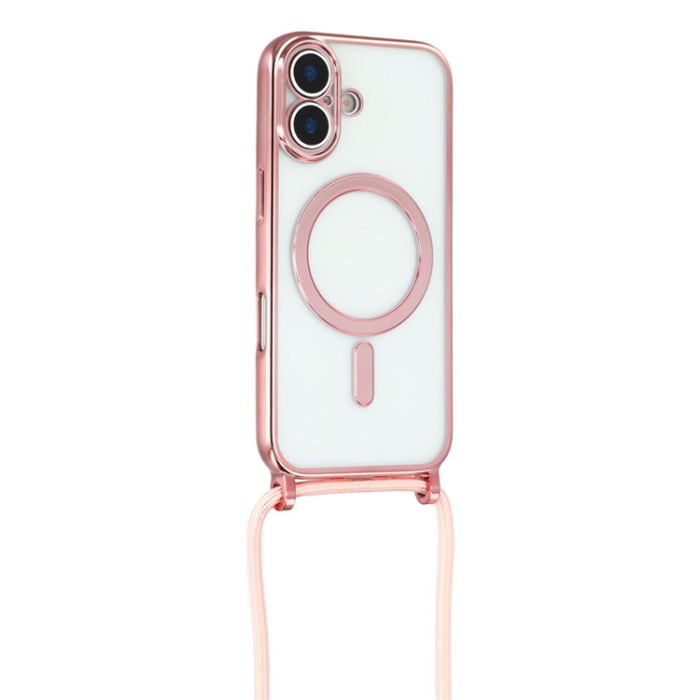 A-One Brand - iPhone 17 Mobilskal MagSafe Electroplating Edge TPU - Rosa