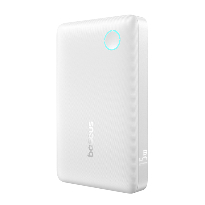 BASEUS - Baseus Powerbank 10000mAh 15W med USB-C Kabel 3m - Vit