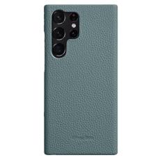 Melkco - MELKCO Mobilskal f&ouml;r Samsung Galaxy S23 Ultra, &Auml;kta l&auml;der, Bl&aring;