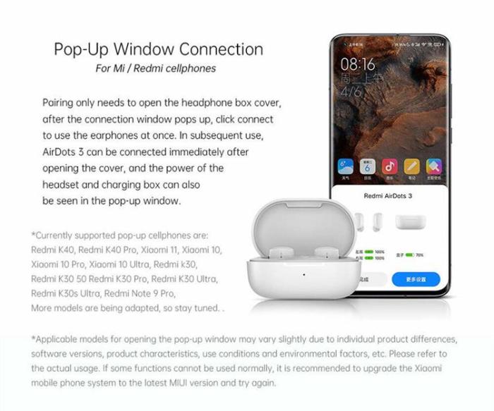 Xiaomi - Xiaomi Redmi Airdots 3 TWS In-Ear Hörlurar Trådlösa - Vit