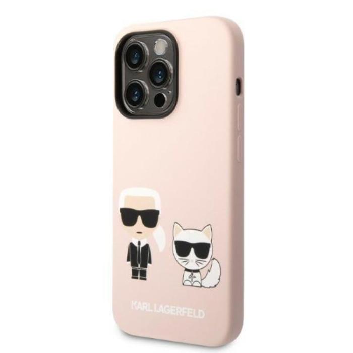 KARL LAGERFELD - Karl Lagerfeld iPhone 14 Pro Max Mobilskal Magsafe Silicone - Rosa