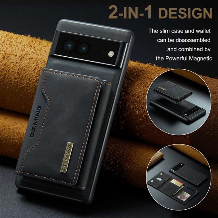 DG.MING - DG.MING Google Pixel 6a Plånboksfodral Detachable 2-in-1 M2 - Svart