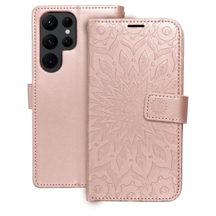 OEM - Galaxy S23 Ultra Plånboksfodral Mezzo Book Mandala - Roseguld
