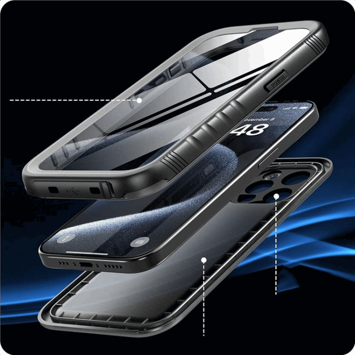 Tech-Protect - Tech-Protect iPhone 15 Mobilskal Shellbox IP68 - Svart