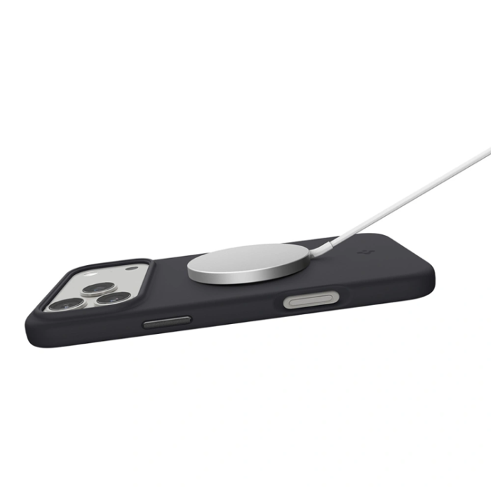 Spigen - Spigen iPhone 17 Pro Max Mobilskal Magsafe Silikon Fit - Svart