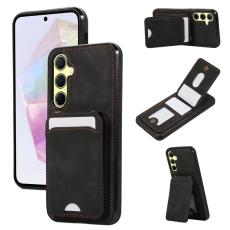 OEM - Mobilfodral f&ouml;r Samsung Galaxy S26 Konstl&auml;der + TPU - Svart