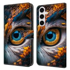 OEM - Pl&aring;nboksfodral f&ouml;r Samsung Galaxy S26 Konstl&auml;der Flip St&auml;ll - Bl&aring; &ouml;gon