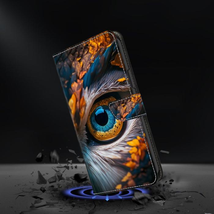 OEM - Plånboksfodral för Samsung Galaxy S26 Konstläder Flip Ställ - Blå ögon