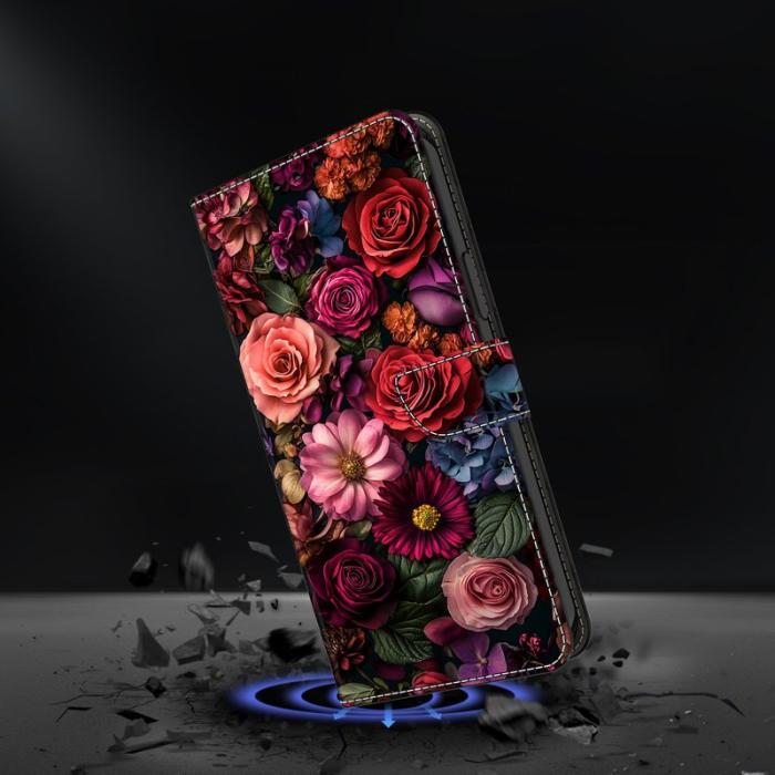 OEM - Plånboksfodral för Samsung Galaxy S26 Konstläder Flip Ställ - Blommig