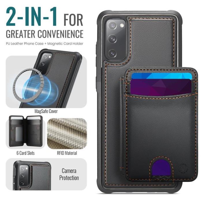 OEM - JEEHOOD Samsung Galaxy S20 FE Fodral Konstläder - Svart