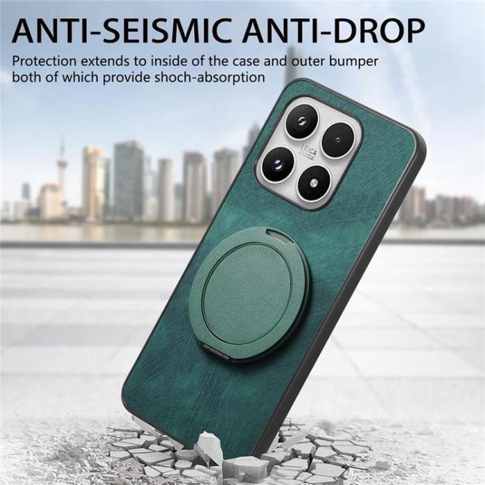 A-One Brand - Mobilskal för Xiaomi 17 Retro Läder Rotating Kickstand