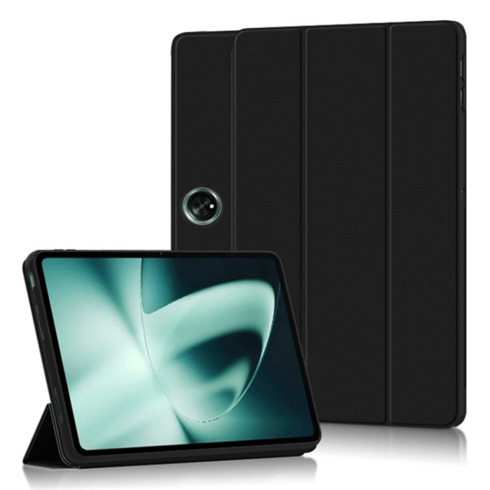 A-One Brand - OnePlus Pad Fodral Tri-Fold Stand Drop-Proof PU-Läder - Svart